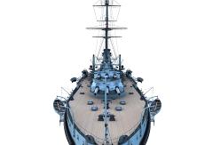 CK43-Partial Ship-Stern Flag Staff looking forward